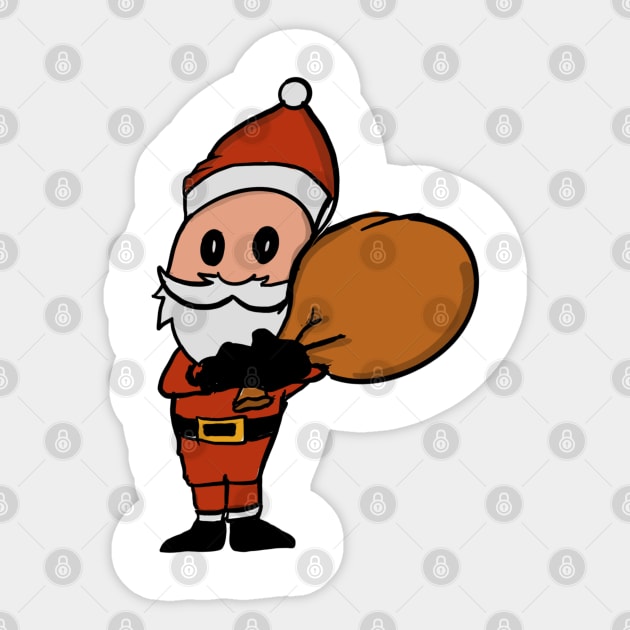 Cute Santa Sticker by Joker & Angel